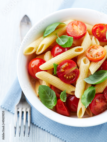 Photo: Penne pasta with roasted cherry tomatoes Penne pasta with roasted cherry tomatoes
