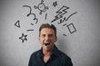 Businessman with angry expression