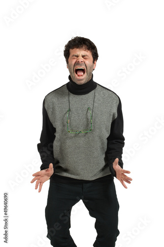 Photo: man on white background man on white background