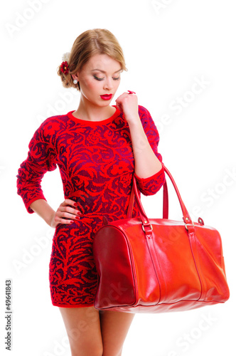 Photo: woman with bag woman with bag