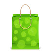 Vector paper shopping bag isolated on white