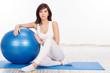 Woman doing fitness exercise