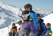 Gruppe Skifahrer