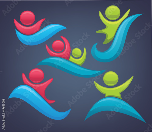 Vector: vector collection of aqua games and swimming symbols vector collection of aqua games and swimming symbols