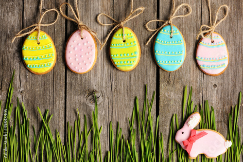Photo: Easter homemade gingerbread cookie Easter homemade gingerbread cookie