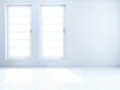 Illustration: empty clear room with light from windows empty clear room with light from windows