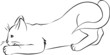 lauernde Katze Vektor