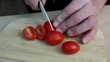 Cutting tomatos