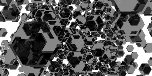 Illustration: Hex Abstract Background Hex Abstract Background