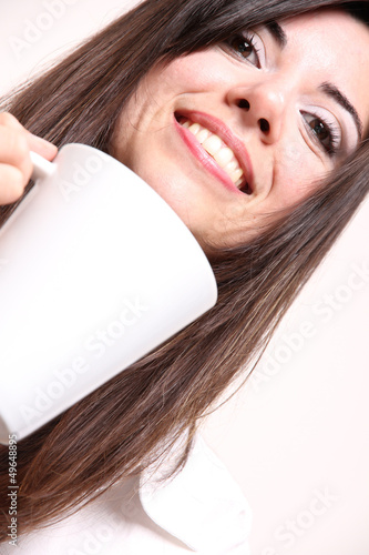 Photo: Woman with Coffee. Woman with Coffee.