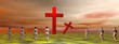 cross red and men and women