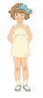 Paper doll, girl body template