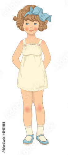 Vector: Paper doll, girl body template Paper doll, girl body template