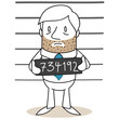 Geschäftsmann, Polizeifoto, Mug shot, Häftling, Krimineller