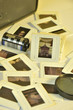 Pile of old film slides of art and culture memories