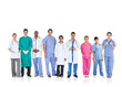Foto: Happy medical team standing in line Happy medical team standing in line