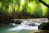 Deep forest waterfall