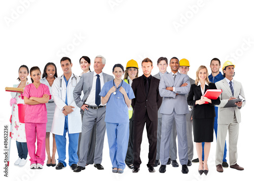 Photo: Smiling group of people with different jobs Smiling group of people with different jobs