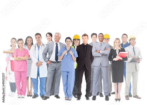 Photo: Smiling group of people with different jobs Smiling group of people with different jobs
