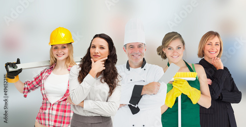 Photo: Smiling workers Smiling workers