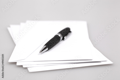 Photo: envelopes and ball pen envelopes and ball pen