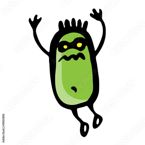 Vector: Cartoon green horror story Cartoon green horror story