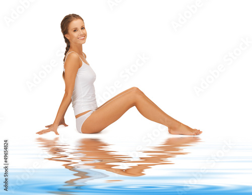 Photo: beautiful woman in cotton undrewear beautiful woman in cotton undrewear
