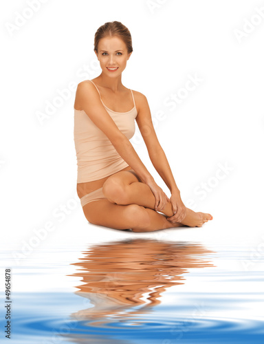 Photo: beautiful woman in cotton undrewear beautiful woman in cotton undrewear