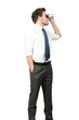 Businessman looking for business