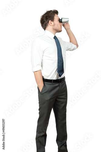 Photo: Businessman looking for business Businessman looking for business