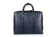Black leather briefcase isolated on the white
