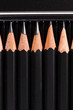 Set of black pencils