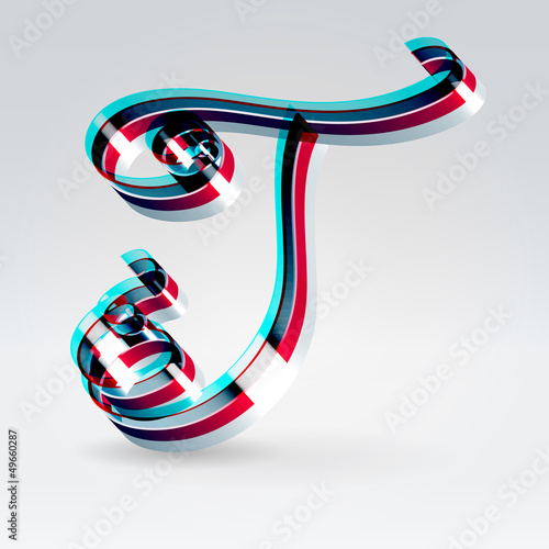 Vector: Fantasy plastic 3d glowing ribbon typeface Fantasy plastic 3d glowing ribbon typeface