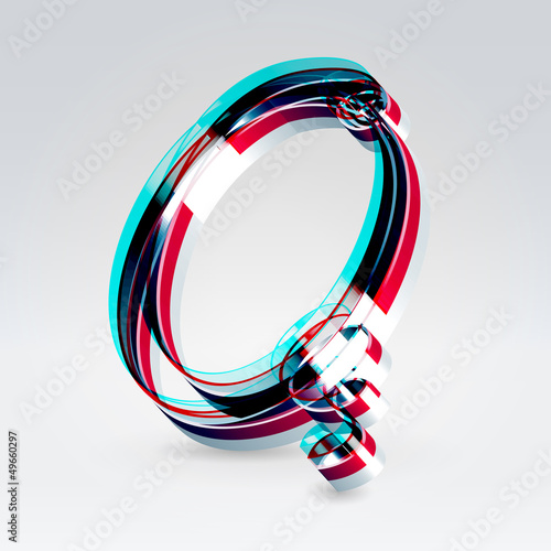 Vector: Fantasy plastic 3d glowing ribbon typeface Fantasy plastic 3d glowing ribbon typeface