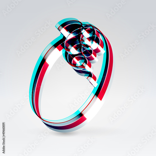 Vector: Fantasy plastic 3d glowing ribbon typeface Fantasy plastic 3d glowing ribbon typeface