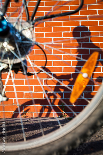 Photo: Female biker!s shadow Female biker!s shadow