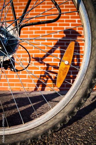 Photo: Female biker!s shadow Female biker!s shadow
