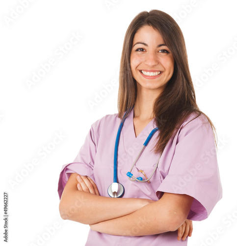 Photo: Young smiling nurse portrait Young smiling nurse portrait