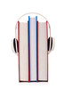 Concept of audio books with earphones on white