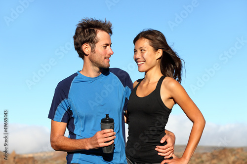 Photo: Romantic healthy athletic couple Romantic healthy athletic couple