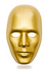 Photo: Shiny masks isolated on white background Shiny masks isolated on white background