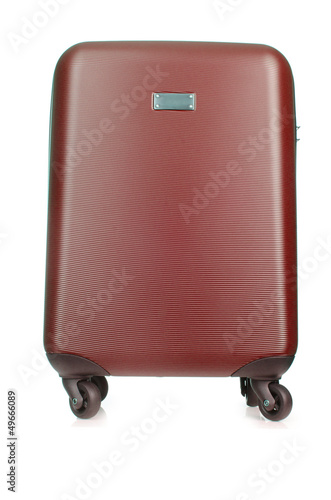 Photo: Travel luggage isolated on the white background Travel luggage isolated on the white background