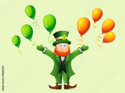 Vector: happy leprechaun happy leprechaun