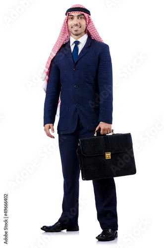 Photo: Arab businessman isolated on the white Arab businessman isolated on the white