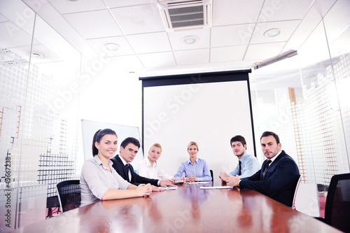 Photo: business people in a meeting at office business people in a meeting at office