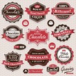 Collection of vintage retro Chocolate labels, badges and icons