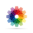 Vector logo arrows in convergence