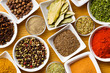 Various spices and herbs.