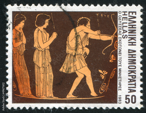 Photo: Ulysses slaying the suitors Ulysses slaying the suitors