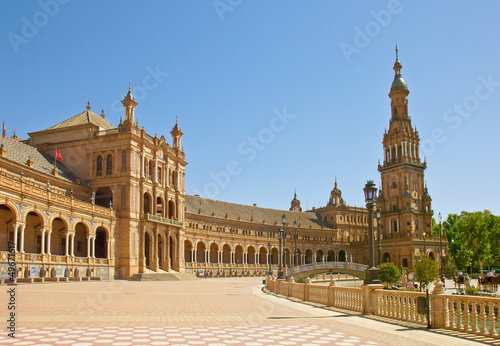 Photo: Plaza de Espana in Sevilla, Spain Plaza de Espana in Sevilla, Spain